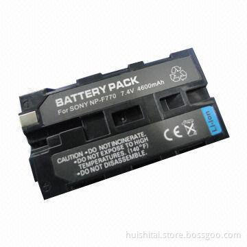 Digital Camcorder Battery with 7.4V/4,600mAh Rated Capacity, Small Orders Welcomed
